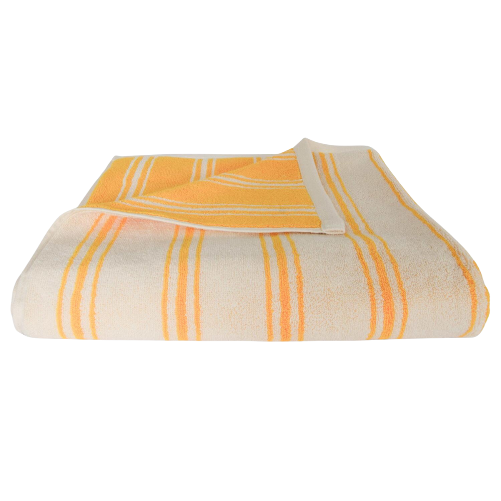 Retro Stripe håndklæde - Yellow/Cream